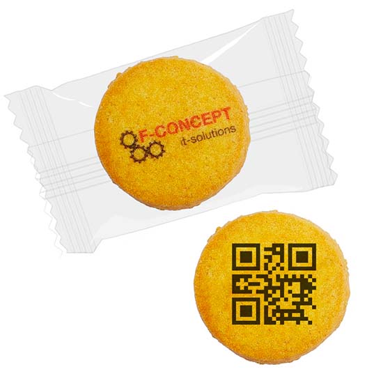 galleta redonda impresa QR