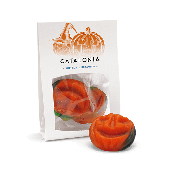 Fajin con dos gummies de calabaza