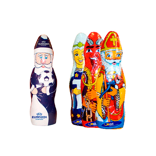 Figuras de chocolate navideñas