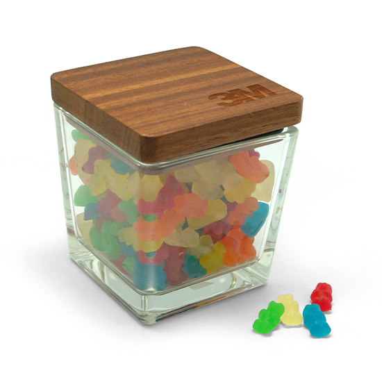 caramelera cuadrada con gummies