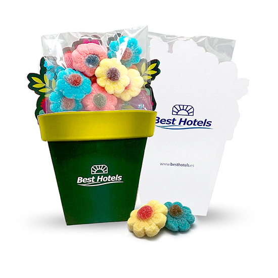 maceta flores gummy
