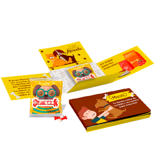 Flyer publicitario a medida con un añadido dulce