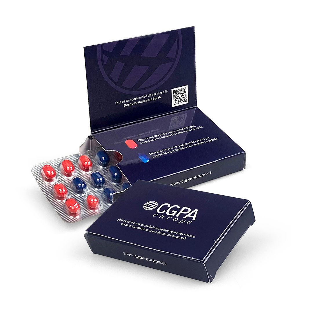 Caja libro con medicamentos