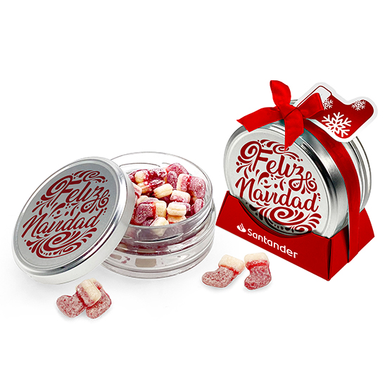 tarro ming con caramelos duros botas de navidad