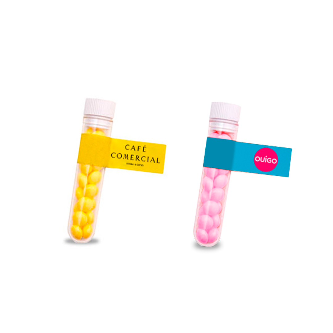 Tubo pequeño caramelos