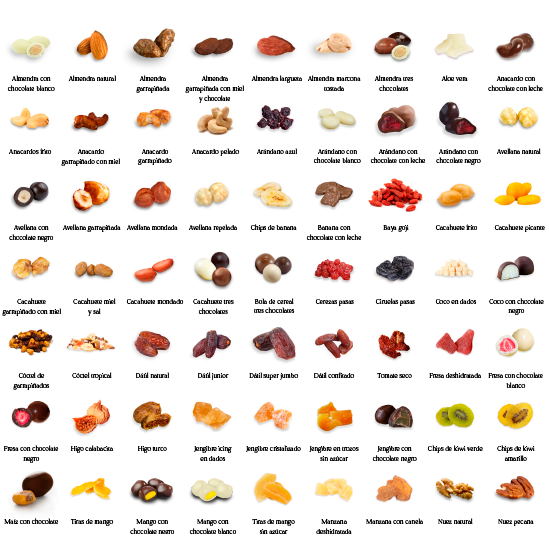 Rellenos frutos secos